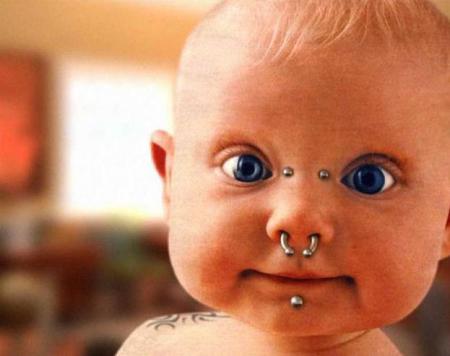 Bébé piercé